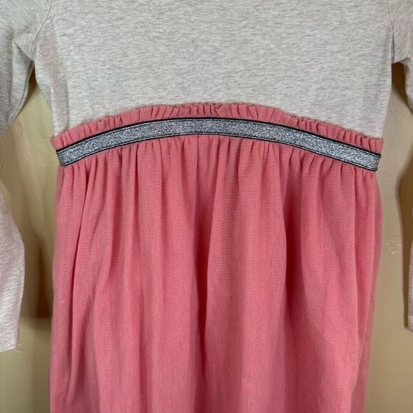 Hanna Andersson Girls Sparkly‎ Grey and Pink Lined Dress Size 130CM or US 8 - Picture 3 of 6